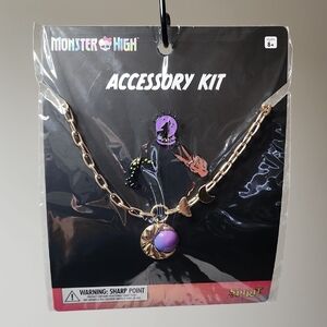 Monster High Gold Necklace with Purple Charm